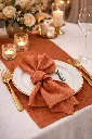 serviette de table gaze de coton terracotta