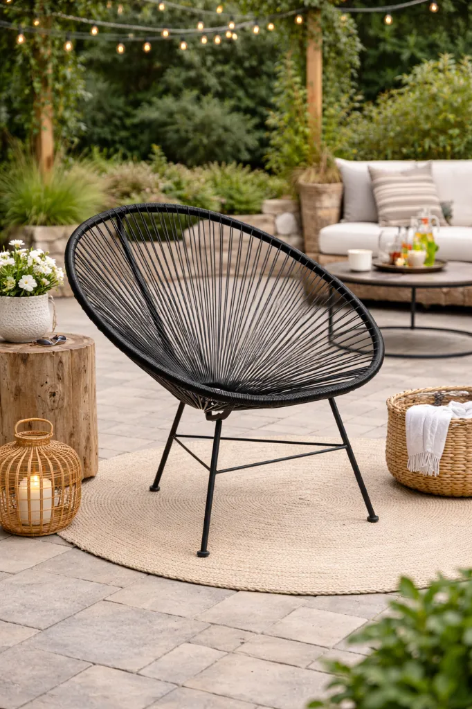 Fauteuil Acapulco noir