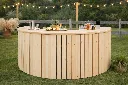 bar en bois demi cercle