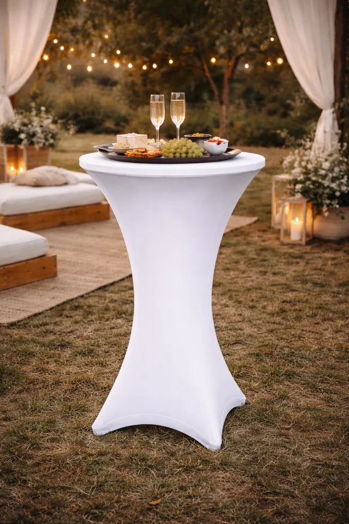 Housse Lycra Mange debout blanc