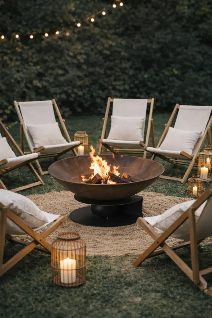 Bol à feu acier marron