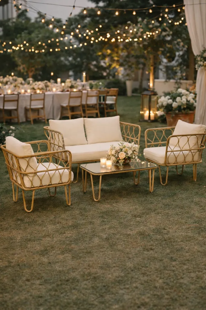 Salon de jardin  rotin