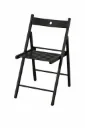 Chaise Pliante en Bois - Noir