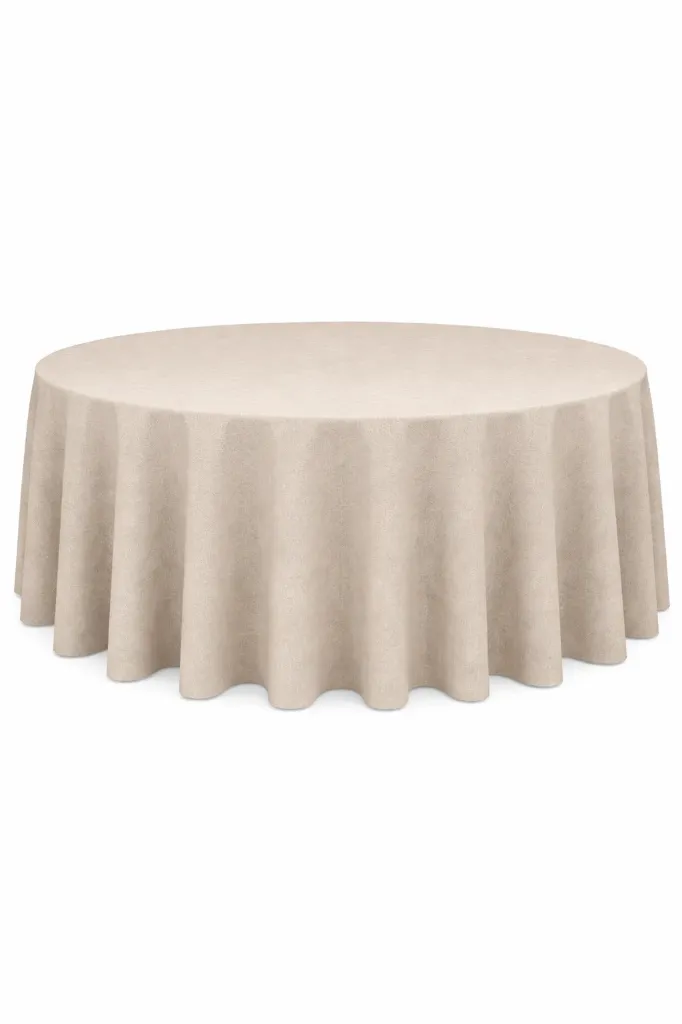 Nappe Ronde Maxi - Effet Lin Naturel
