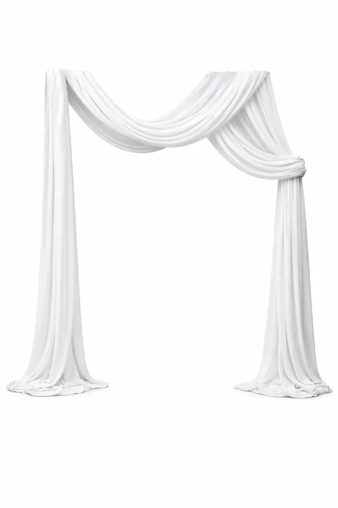 Drapé en Mousseline - Blanc