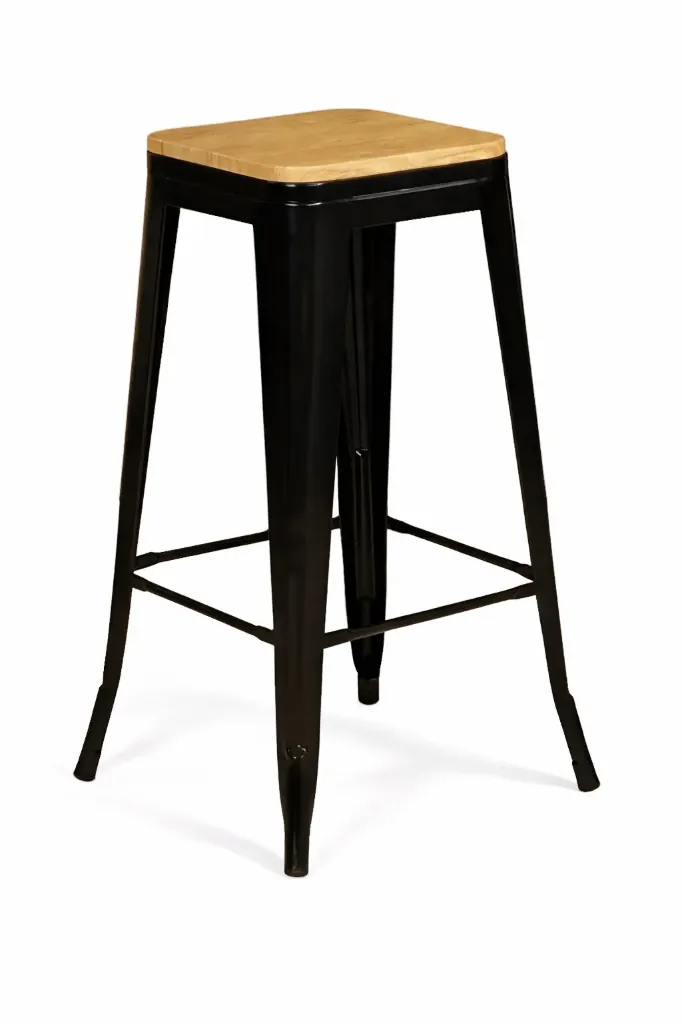 Tabouret Haut - Métal et Bois