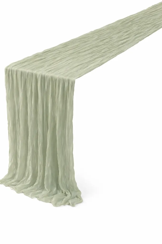 Chemin de Table Lin - Vert Sauge